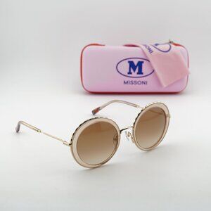 Missoni MIS 0033/S 05BD HA Round Sunglasses - Gold/Sand/Brown